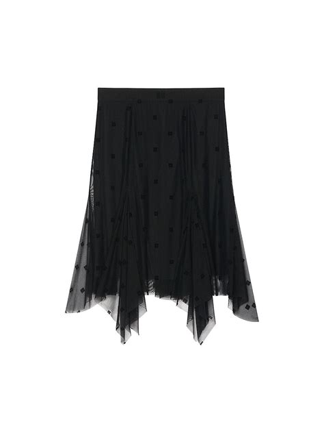 Pleated skirt in 4G tulle 